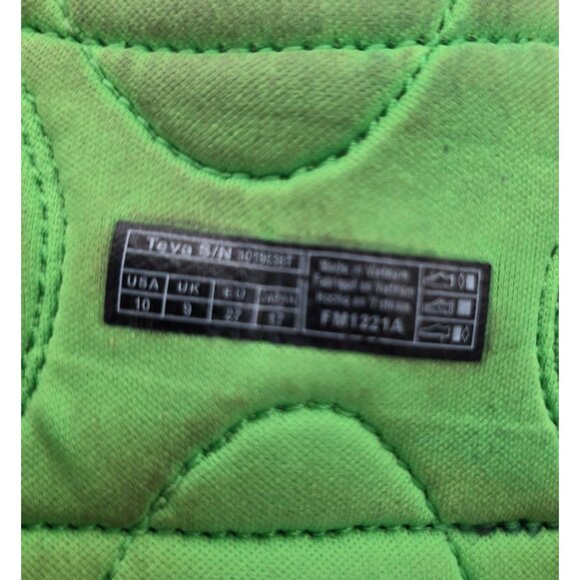 Teva Toddler Boys Size 10 Navy & Green Sandals With Adjustable Straps - Picture 9 of 9